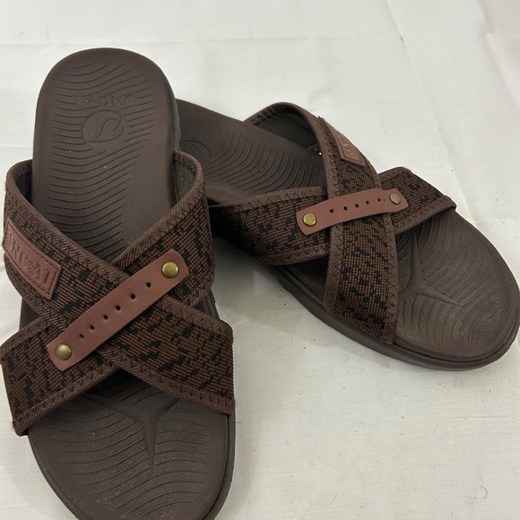 ONCAI Mens Sandals Arch Support Slides Plantar Fasciitis - Picture 5 of 11